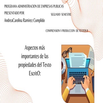 TEXTOS ESCRITOS , Aspectos más importantes de las propiedades del Texto ...