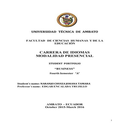 Naranjo tamara bussines portfolio