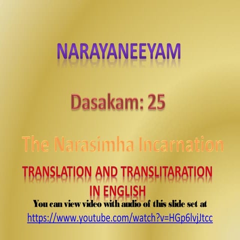 Narayaneeyam English Canto 025