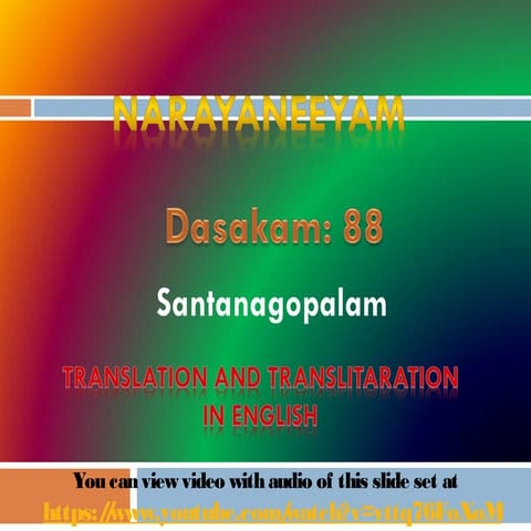 Narayaneeyam english canto 088