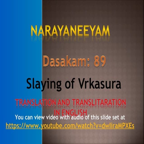 Narayaneeyam english canto 089