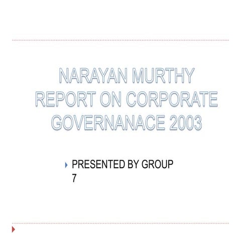 Narayan murthy report on corporate governance