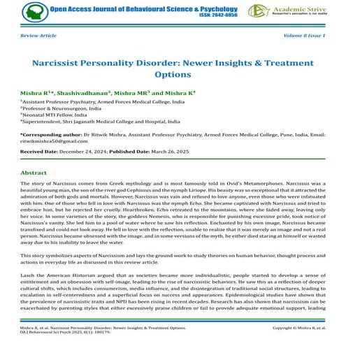 Narcissist Personality Disorder Newer Insights & Treatment.pdf