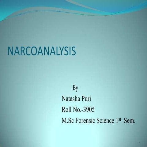Narco analysis