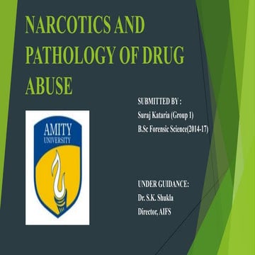 Narcotics and Pathology of Drug Abuse