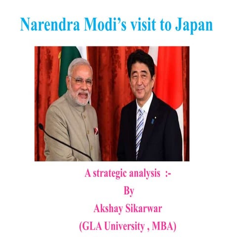 Narendra modi’s visit to japan (Akshay Sikarwar)