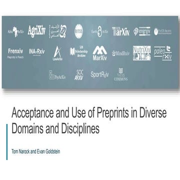 Narock "Acceptance and Use of Preprints in Diverse Domains and Disciplines"