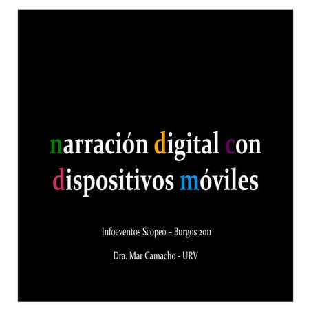Narración digital con dispositivos móviles