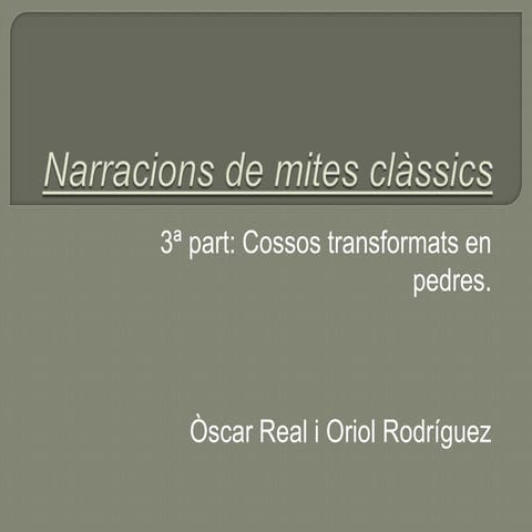 Narracions de mites clàssics