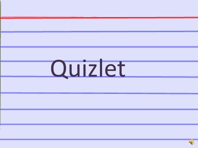 Narrated Quizlet PowerPoint presentation