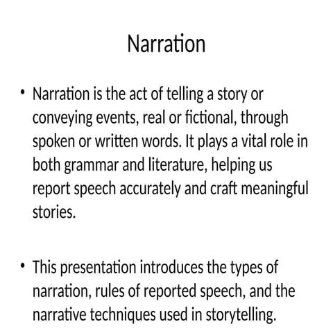 Narration Presentation Finalishereas Pptx