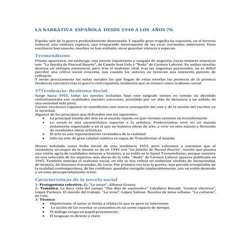 Narrativa 1940-70
