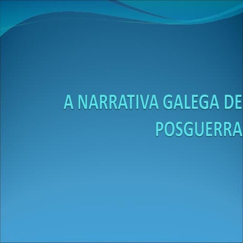 Narrativa de posguerra