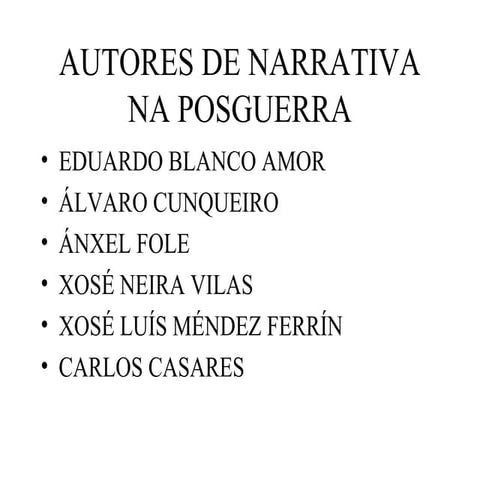 Narrativa de posguerra