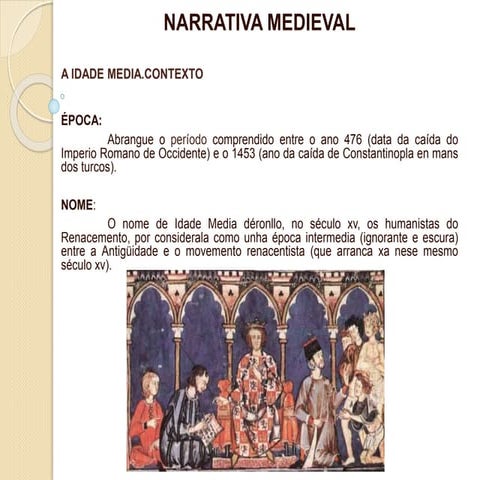 Narrativa medieval 1 ppt
