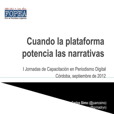 Narrativas digitales I