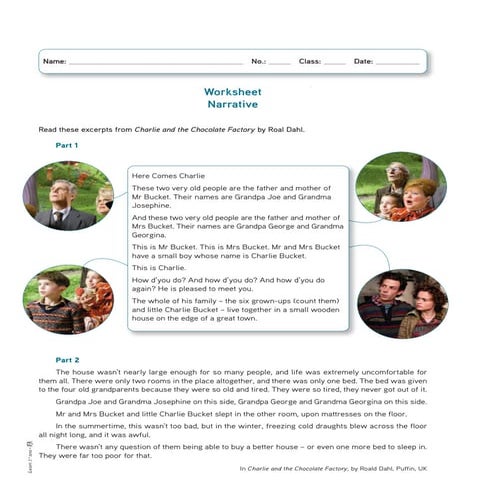 Narrative charlie and the chocolate factory-family