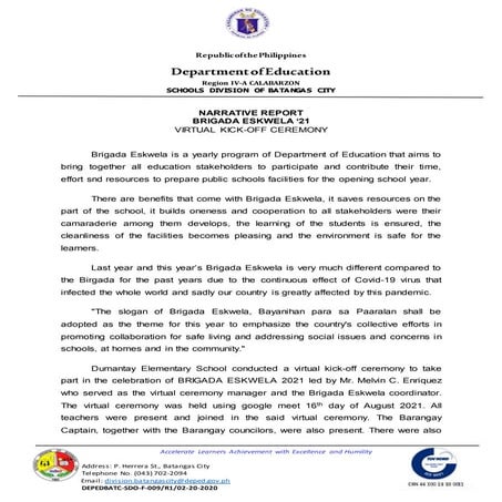 Narrative report-virtual-brigada2021-kick-off