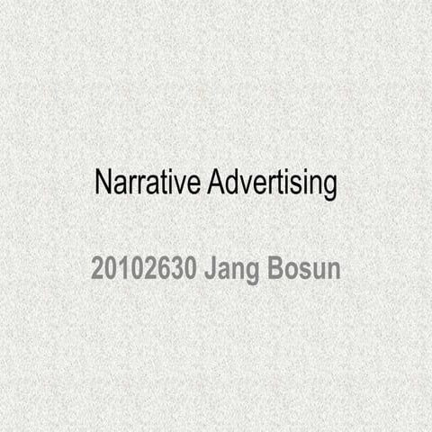 Narrative advertising | PPTX