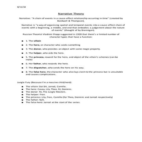 Narrative and genre theory