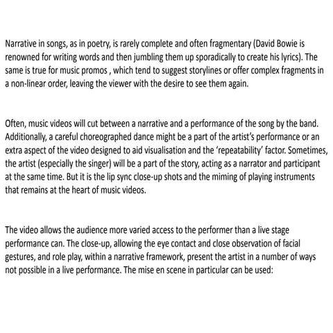 Narrative and Performance