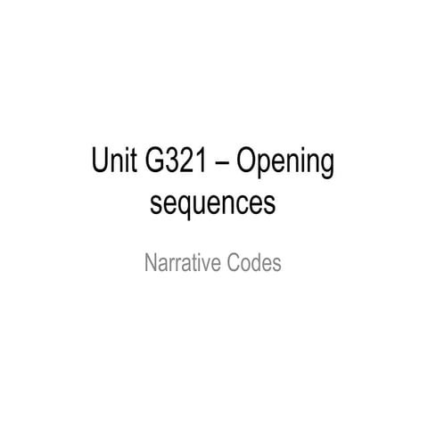 Narrative codes