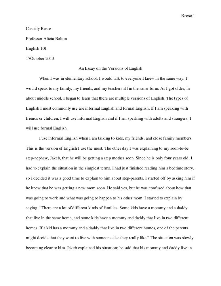 english 101 essays