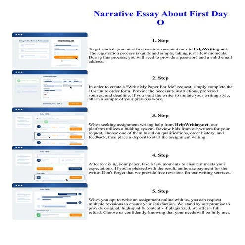 Narrative Essay About First Day O