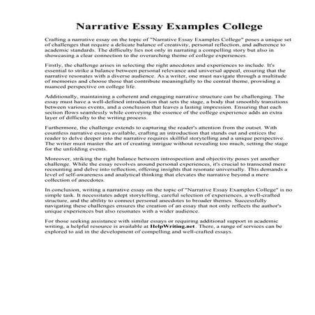 Narrative Essay Examples College.pdf
