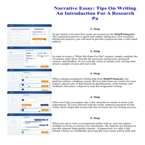 Narrative Essay Tips On Writing An Introduction For A Research Pa
