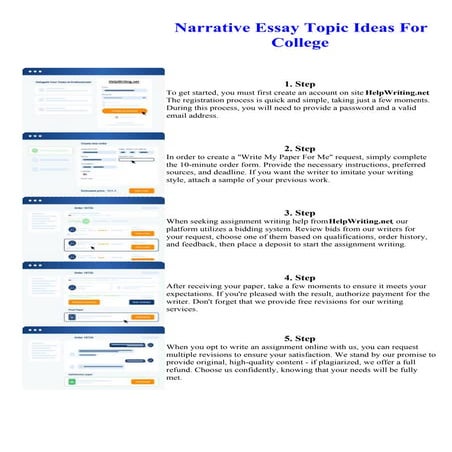 Narrative Essay Topic Ideas For College