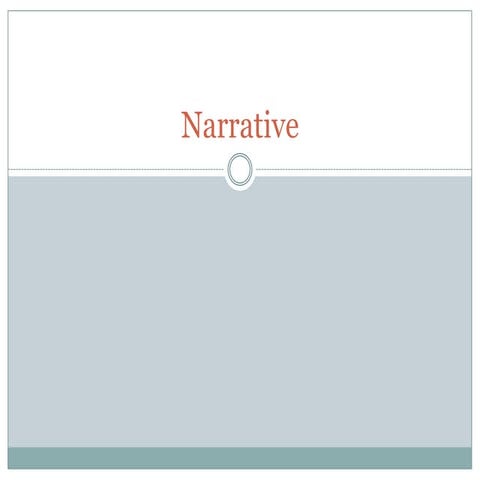 Narrative first second lesson