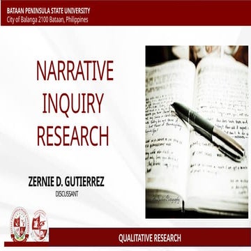 Exploring Narrative Inquiry in Qualitative Research: Methods and ...
