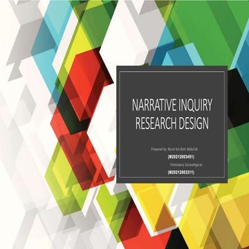 Narrative Inquiry Research Design Slideshows