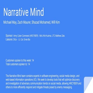 Narrative Mind week 1 H4D Stanford 2016