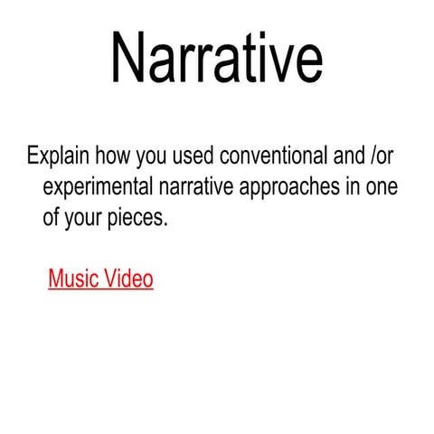 Narrative music vids 15
