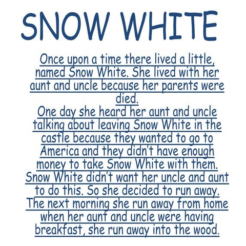 Narrative snow white (neneng al anis)