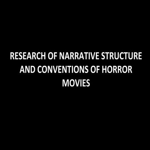 Narrative structure and conventions research | PPT