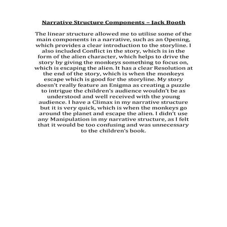 Narrative structure components