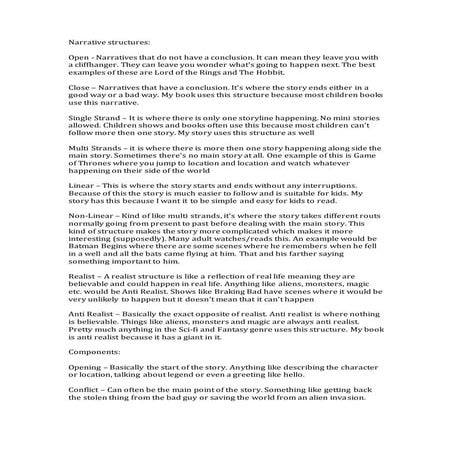 Narrative structures