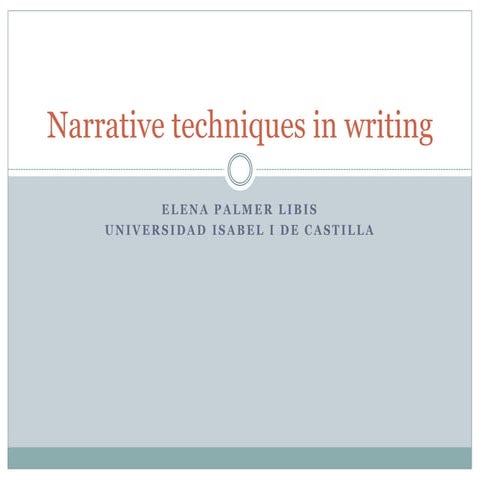 Narrative techniques