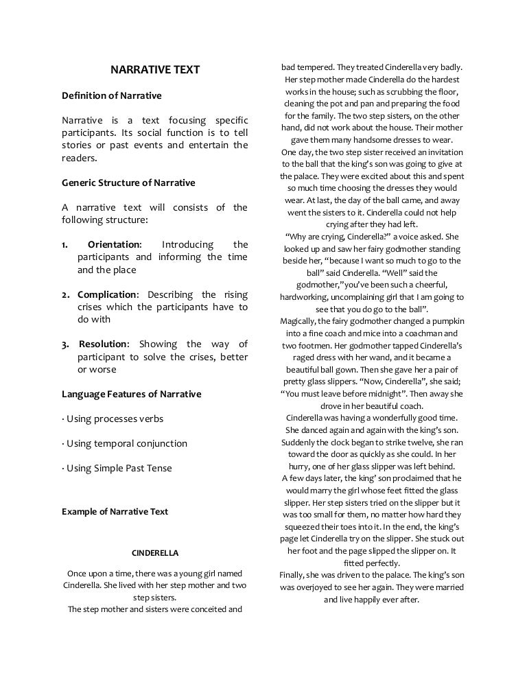 Features of narrative essay image