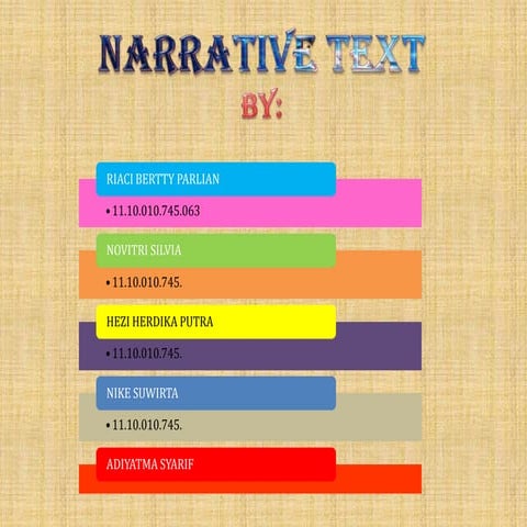 Narrative text