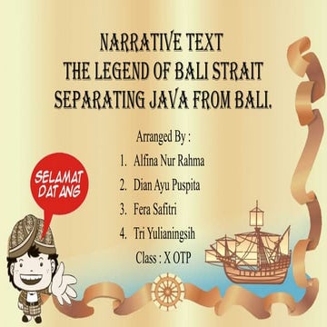 The Legend of Bali Strait: Mythical Origins Separating Java and Bali | PPTX