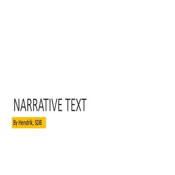 Understanding Narrative Texts: Social Functions, Structures, and ...