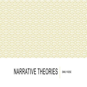 Narrative theories