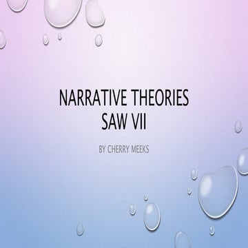 Narrative theories