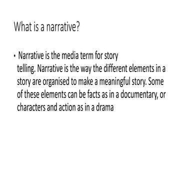 Narrative theories
