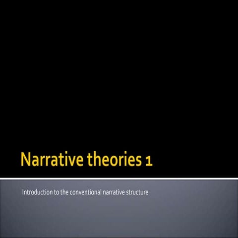 GCSE Narrative theories 1