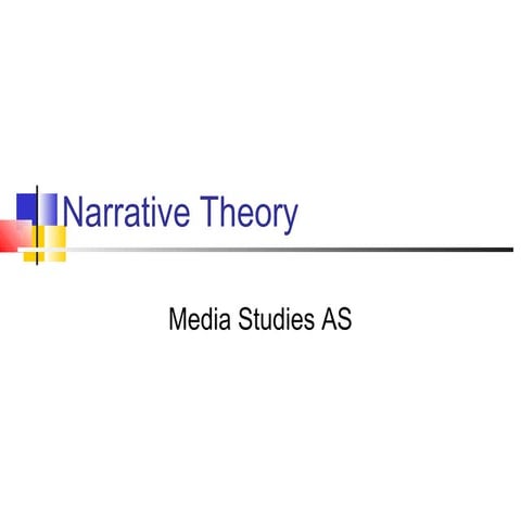Narrative theories and thriller conventions as